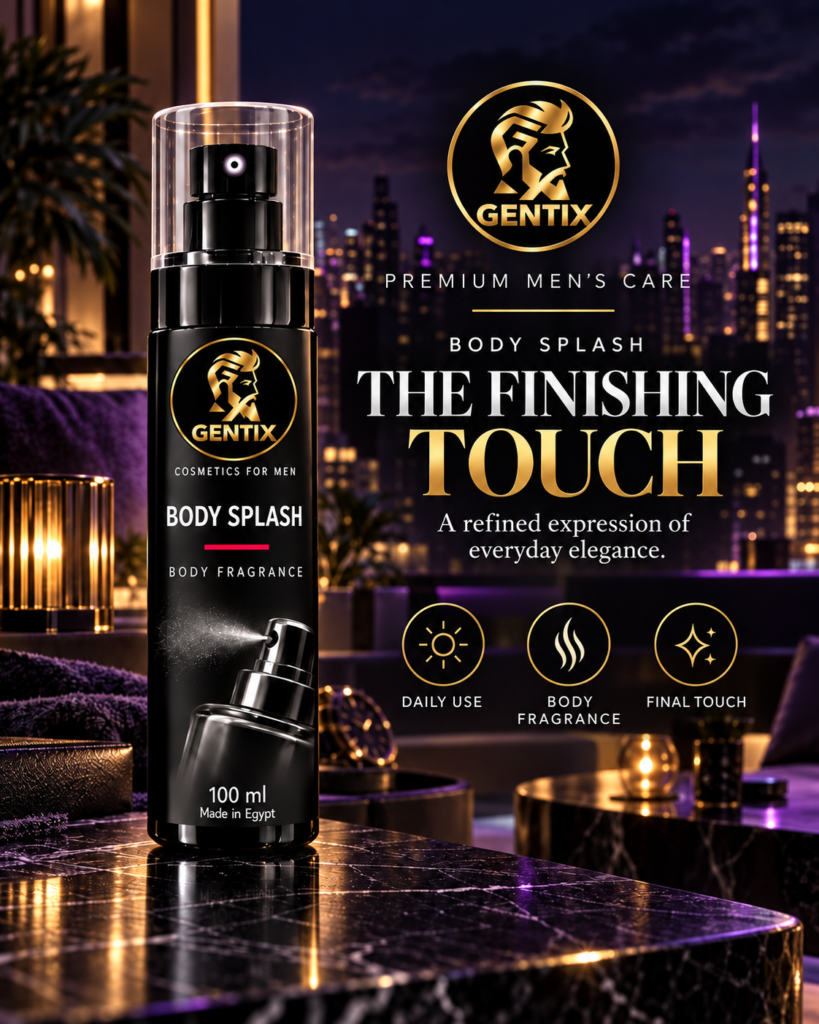 Original GENTIX Body Splash night fragrance promotional artwork